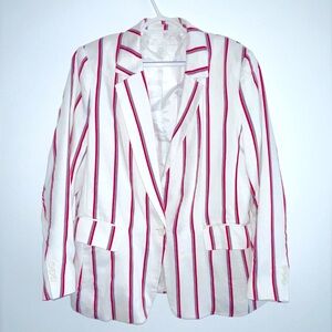 H&M Blazer White with red strips